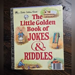 Vintage The Little Golden Book of Jokes & Riddles Hardcover Childrens Book 1983
